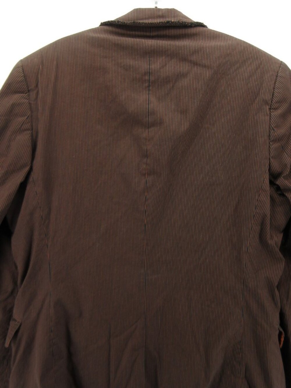 Ben Sherman Sport Coat 42 Blazer Striped Jacket Fringe Orange Lining - Picture 7 of 11